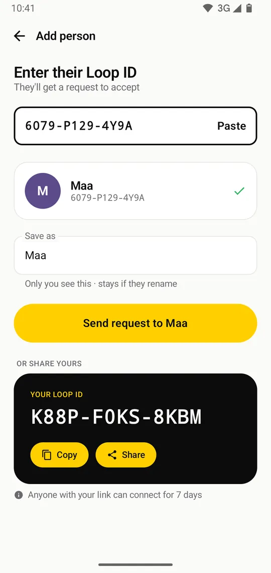 Add people with a link